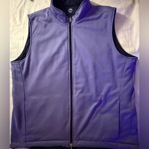 Men's Reversible Peter Millar, Purple Zip-Front Fleece Vest